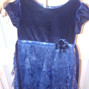 Navy velvet dress